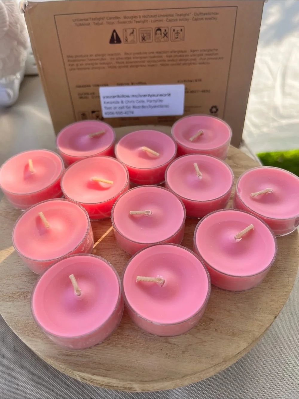 Partylite Pink Cherry Blossom Spring Valentines Tealights Candles